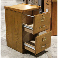 Oak 2 Drawer File Cabinet
