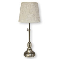 Glass Finial Adjustable Height Table Lamp
