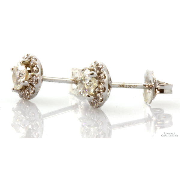 .86ctw LEO Trademark Diamonds - 1.10ctw 14K Gold Stud Earrings