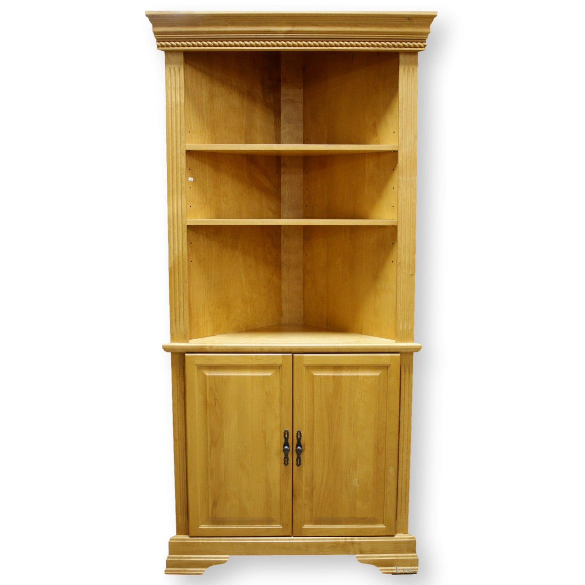 Maple Corner Bookcase w/Cabinet