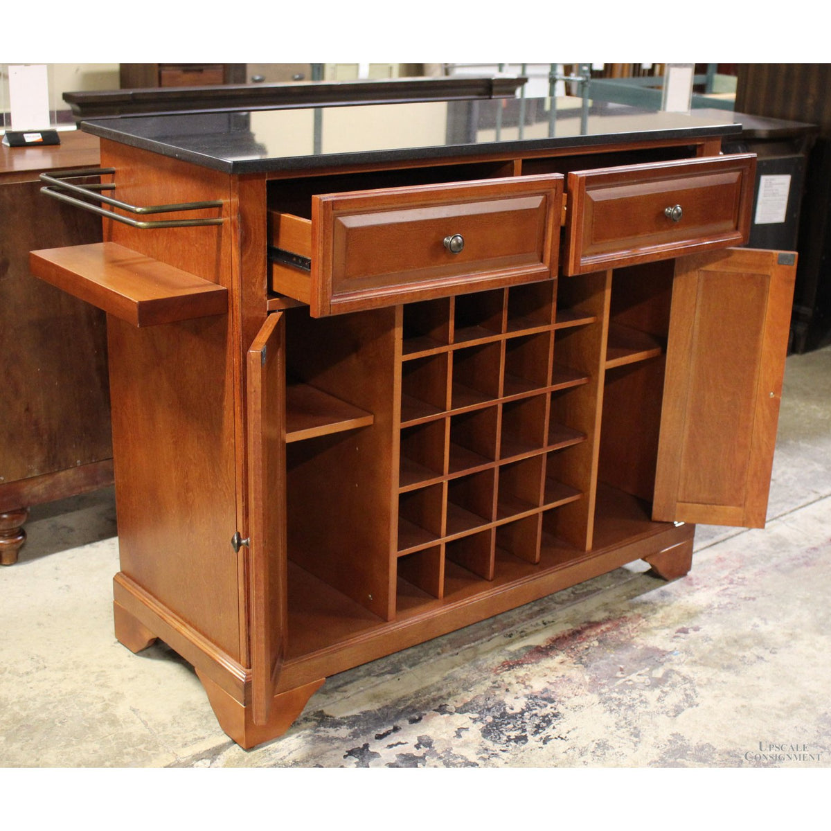 Crosley Furniture Server w/Wine Rack