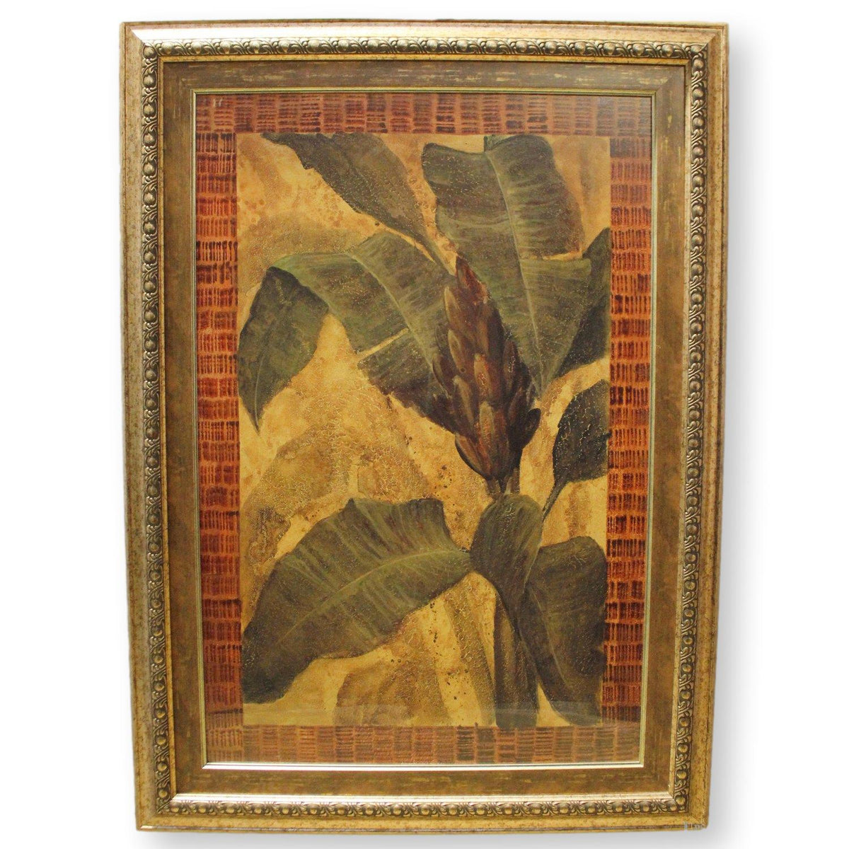 Framed Plantain Tree Artwork