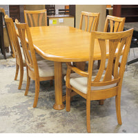 A-America Oak Dining Table w/6 Chairs