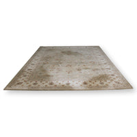 8' 5'' X 11' 4'' 'Kashan' Olive Wool & Silk Area Rug