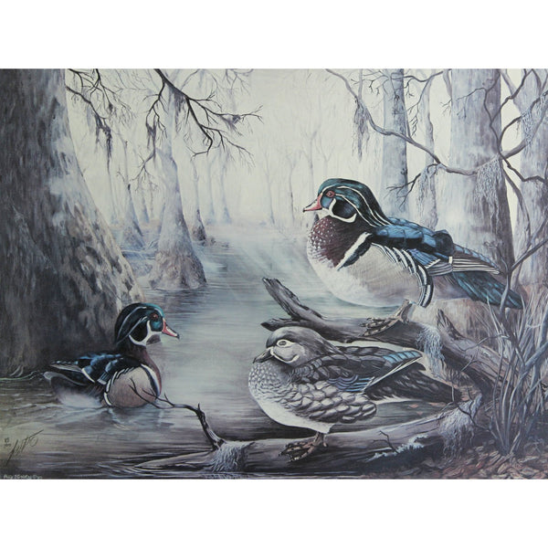 Signed Limited Edition Print "Swamp Bandits - Wood Ducks" by Philip Galatas