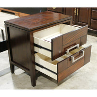 Magnussen Home "Carleton" 2 Drawer Inlaid Top Nightstand