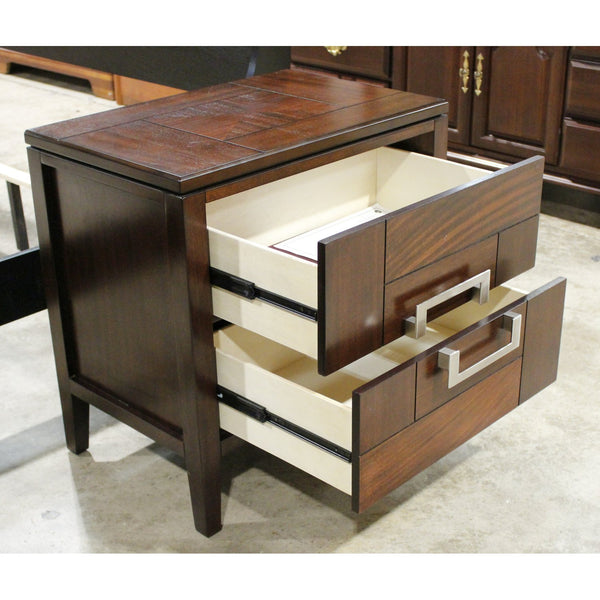 Magnussen Home "Carleton" 2 Drawer Inlaid Top Nightstand