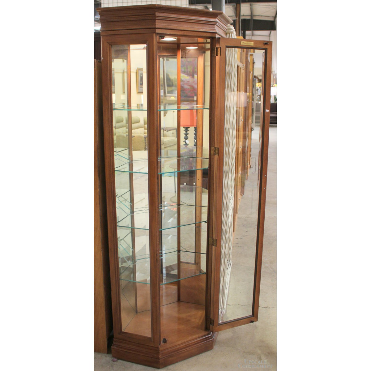 American of Martinsville 3-Sided Curio Cabinet