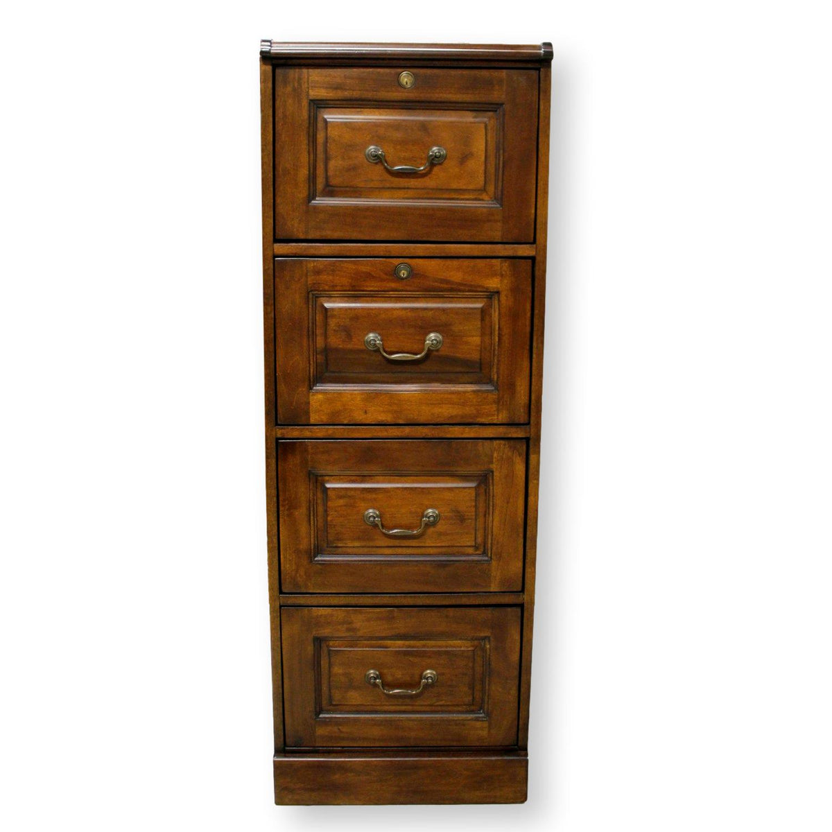 Mahogany 4 Drawer File Cabinet