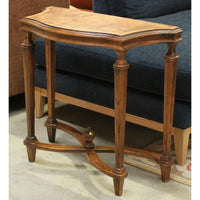Burlwood Parquet Top Console Table