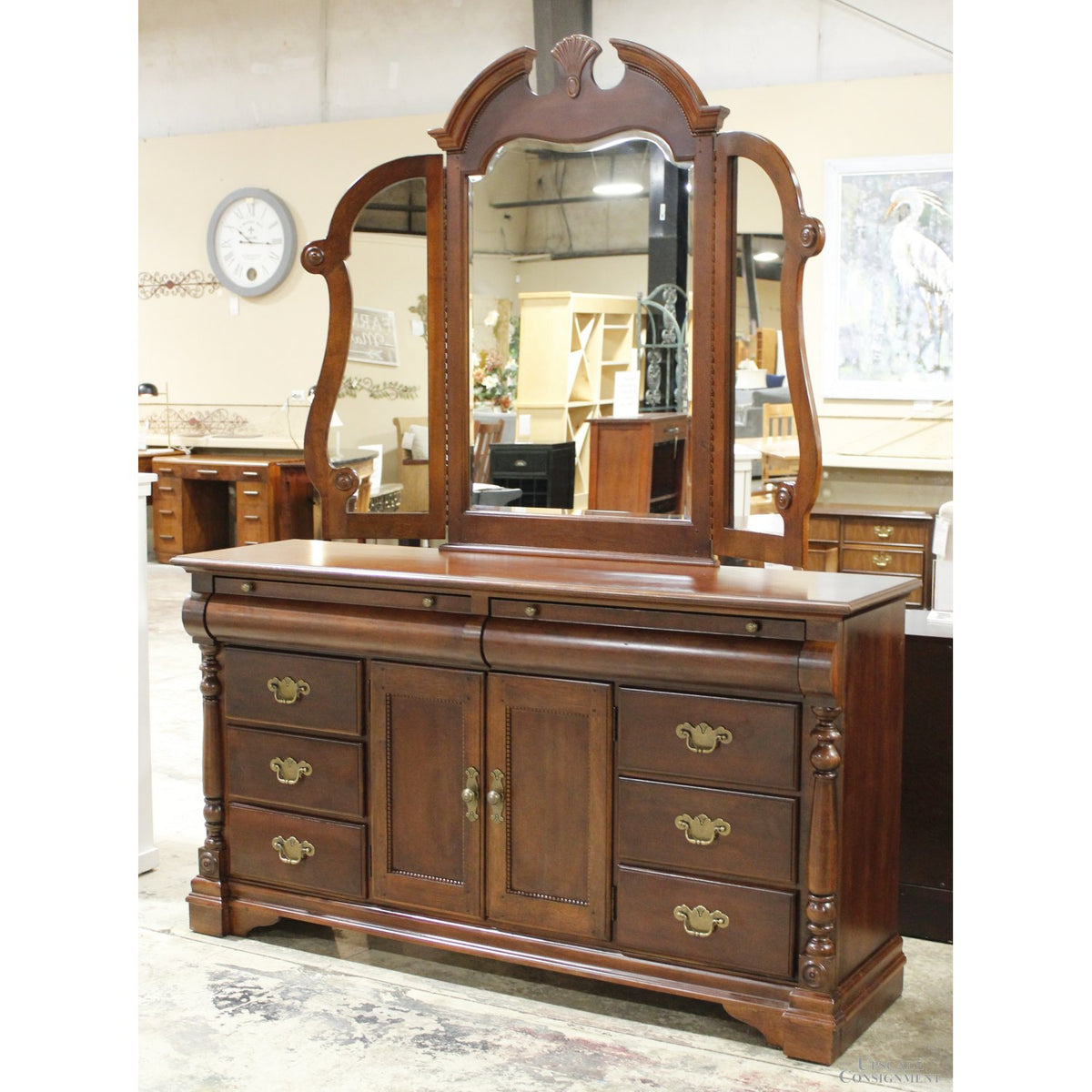 Universal Furniture Triple Dresser w/Mirror