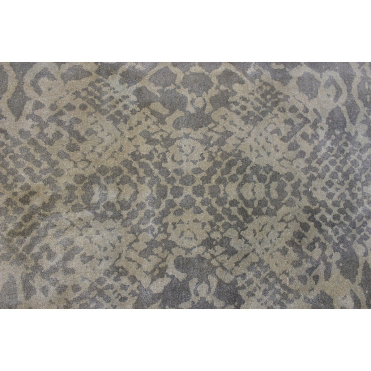 Williams Sonoma 8' 10'' X 12' 4''  Gray Print Wool Area Rug