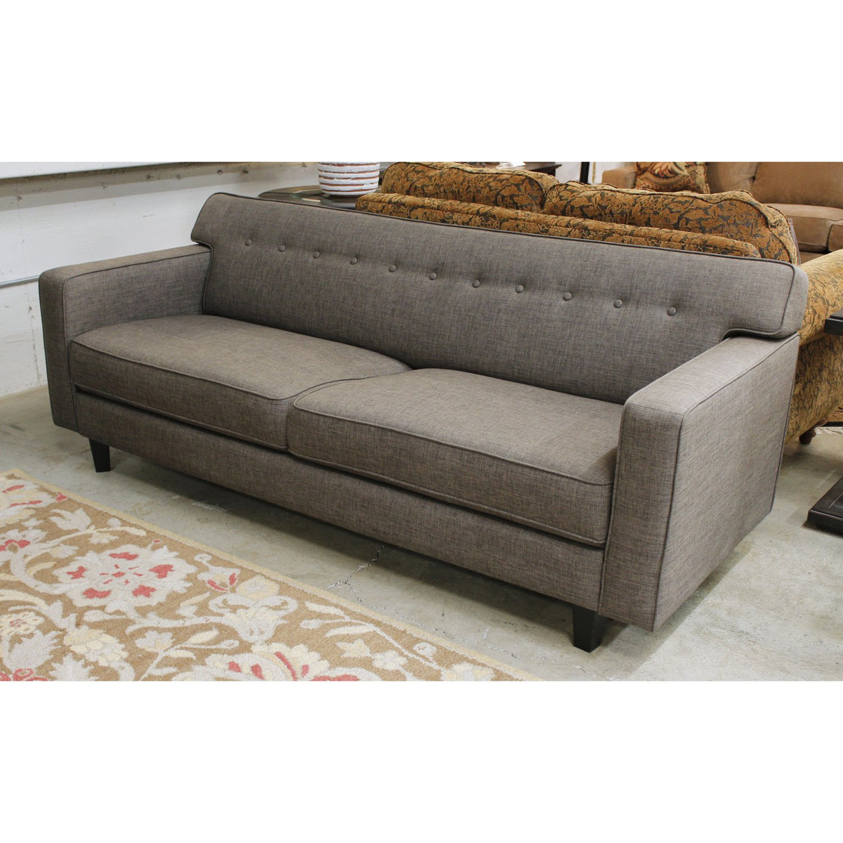Tufted Gray Sofa