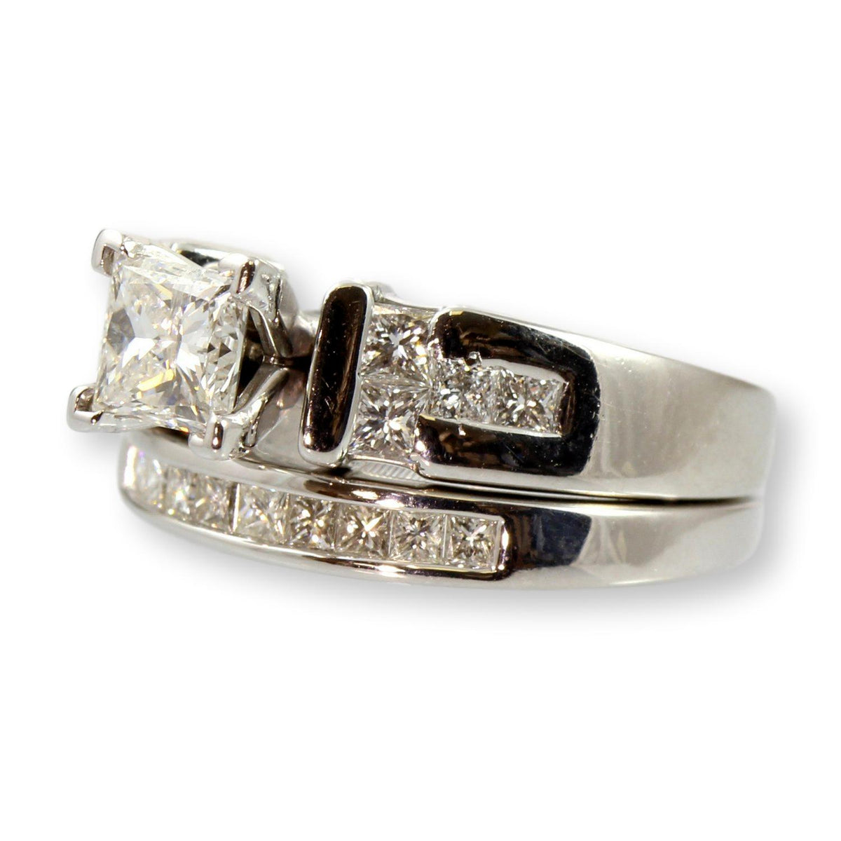 1.44ctw Diamond 14K Gold Engagement & Wedding Ring Set