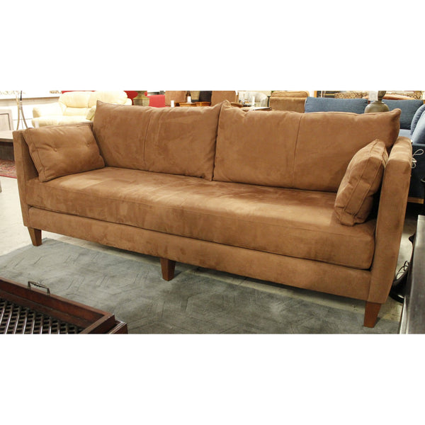 Crate & Barrel Cinnamon Bench Seat Sofa