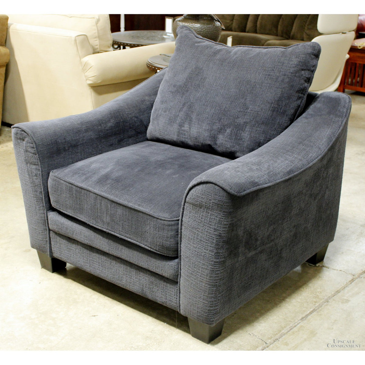 Haining Dark Blue Arm Chair