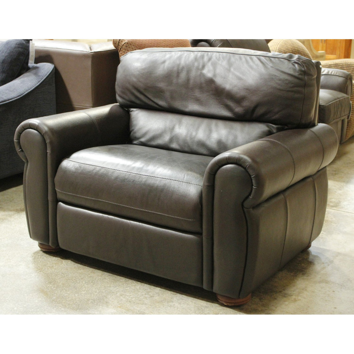 Oversize Dark Brown Recliner