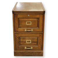 Dark Oak 2 Drawer File Cabinet