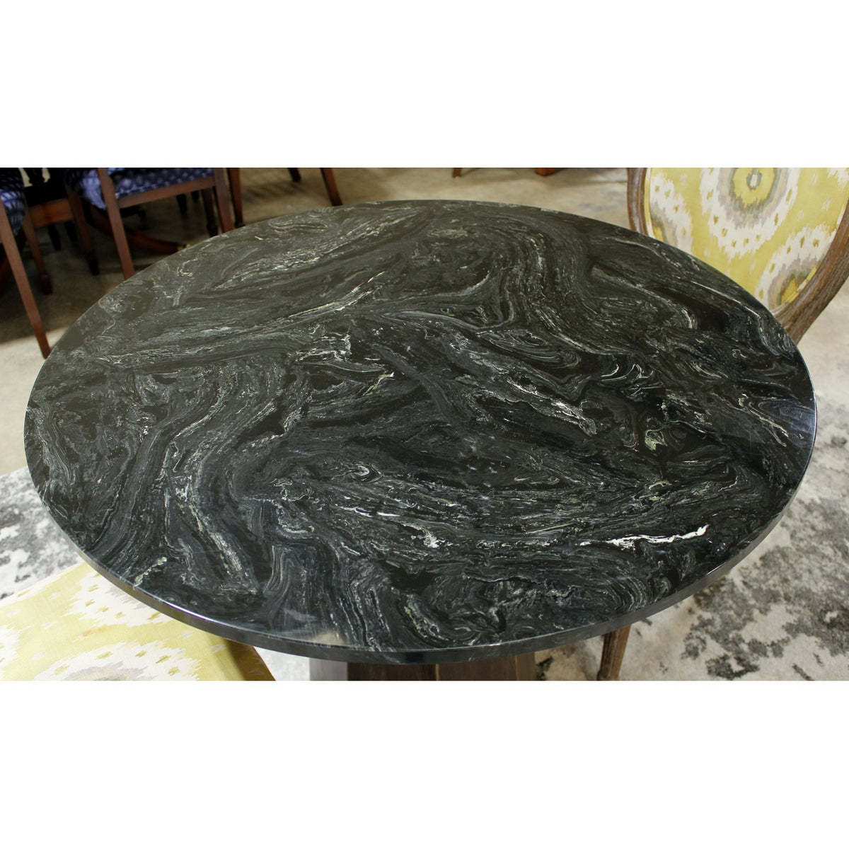 Round Marble Dinette Table w/2 Chairs
