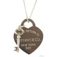 "Return to Tiffany" Sterling Silver Heart & Key Necklace