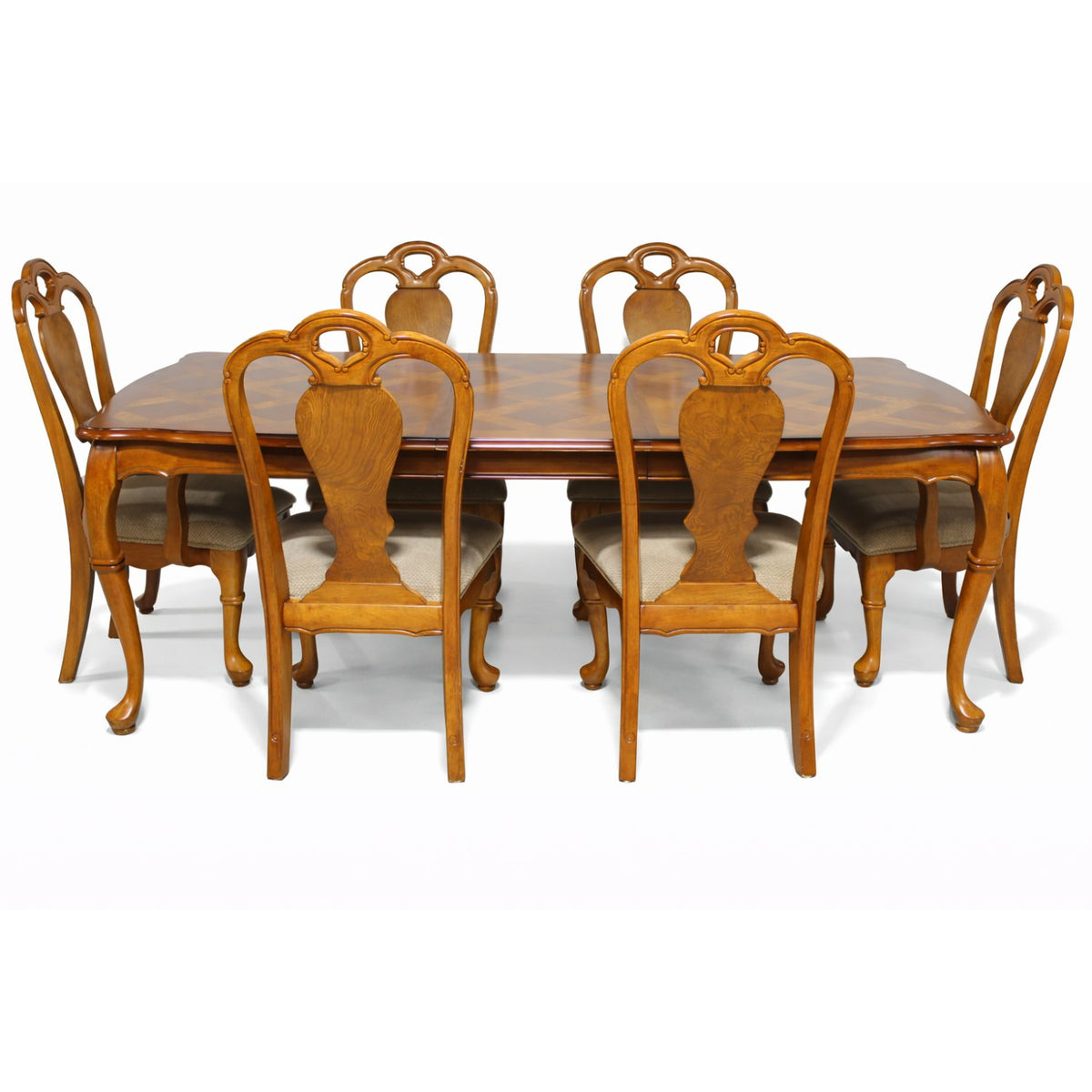 Parquet Dining Table w/6 Chairs