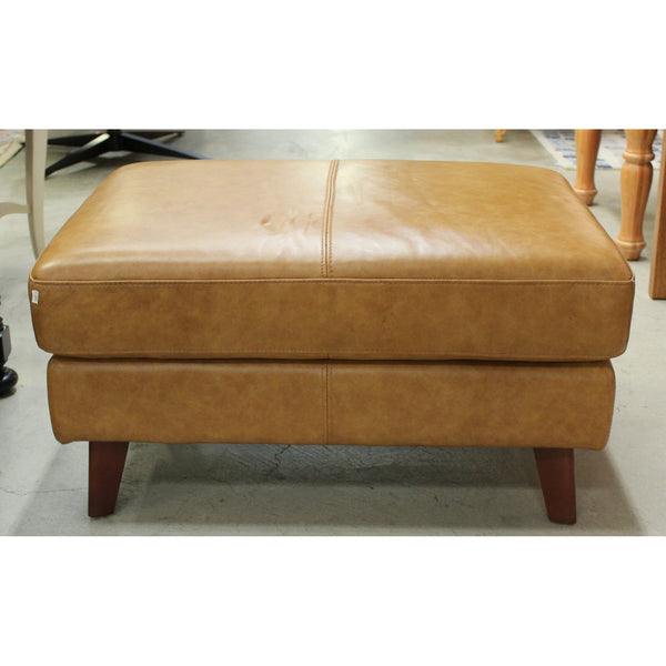 Apricot Furnishings Co. Caramel Brown Leather Ottoman