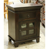 Petite Glass Pane Cabinet w/Drawer