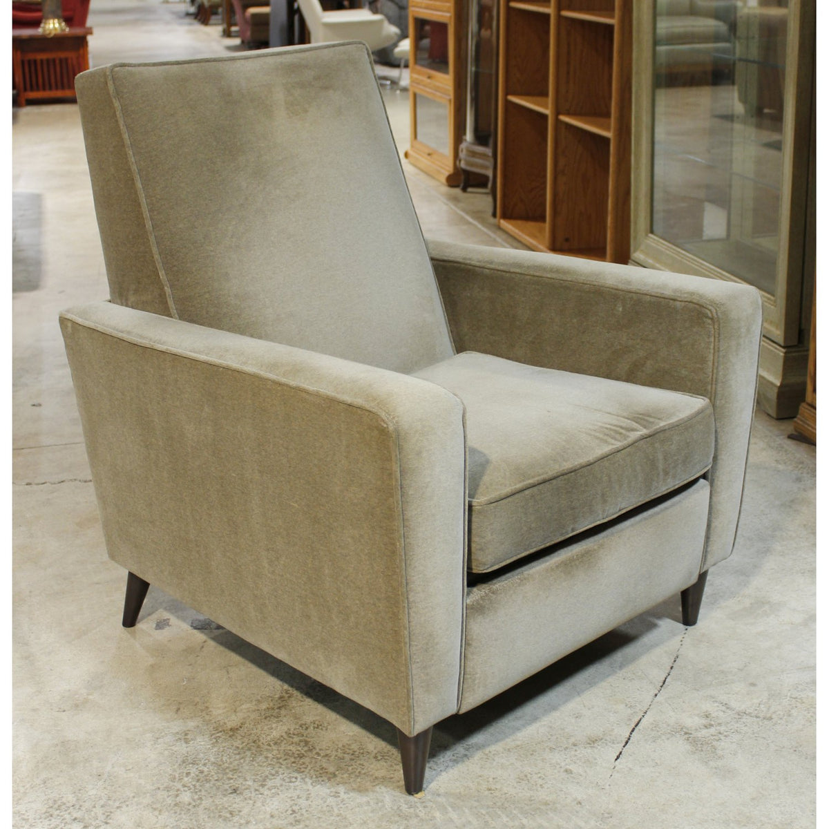 Crate & Barrel Taupe Contemporary Recliner