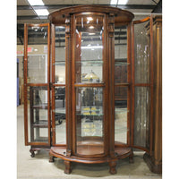 Half-Round Lighted Curio Cabinet