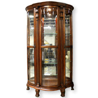 Half-Round Lighted Curio Cabinet