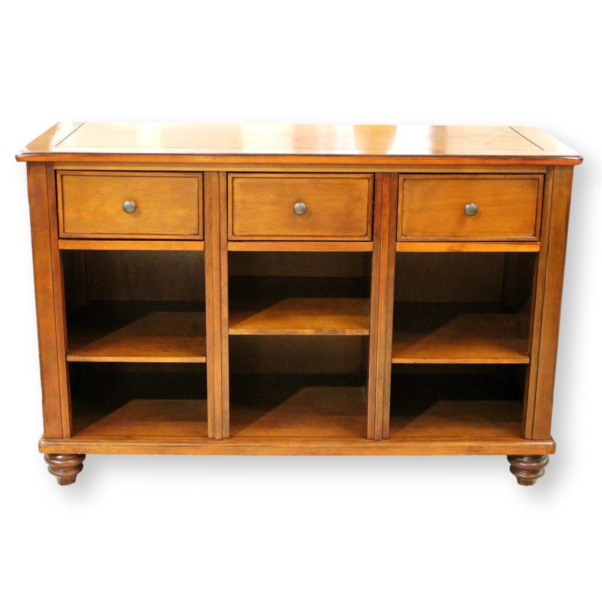 3 Drawer Console Table w/ Shelves Below