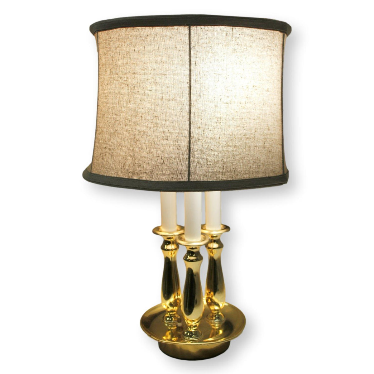 Alsy Brass Tri-Candle Desk Lamp