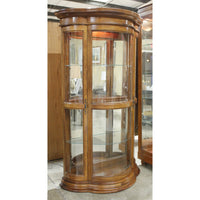 Curved Glass Curio Cabinet