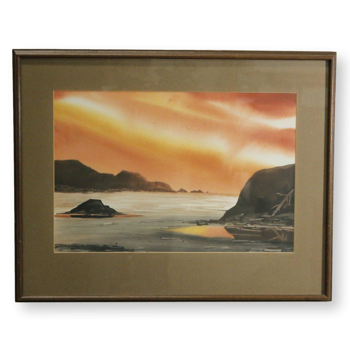 Framed Artwork - Beach Sunset by Larry Simons
