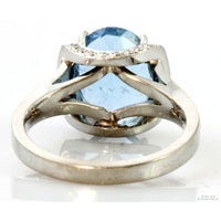 3.51ct Aquamarine & .42ctw Diamond 18K White Gold Ring