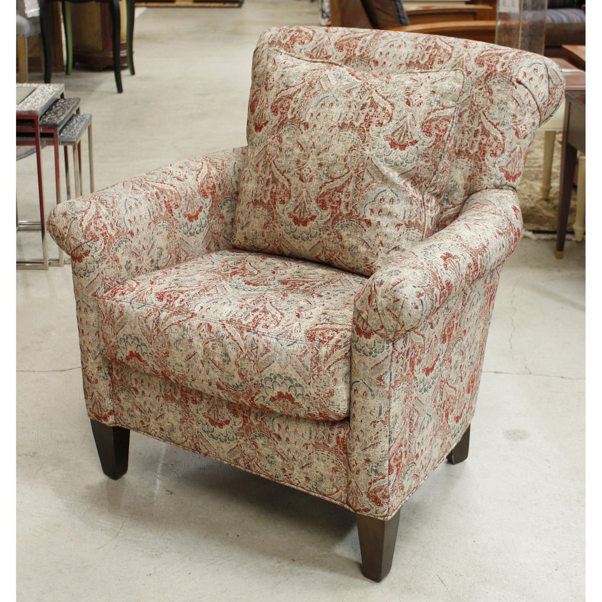 King Hickory Patterned Club Chair