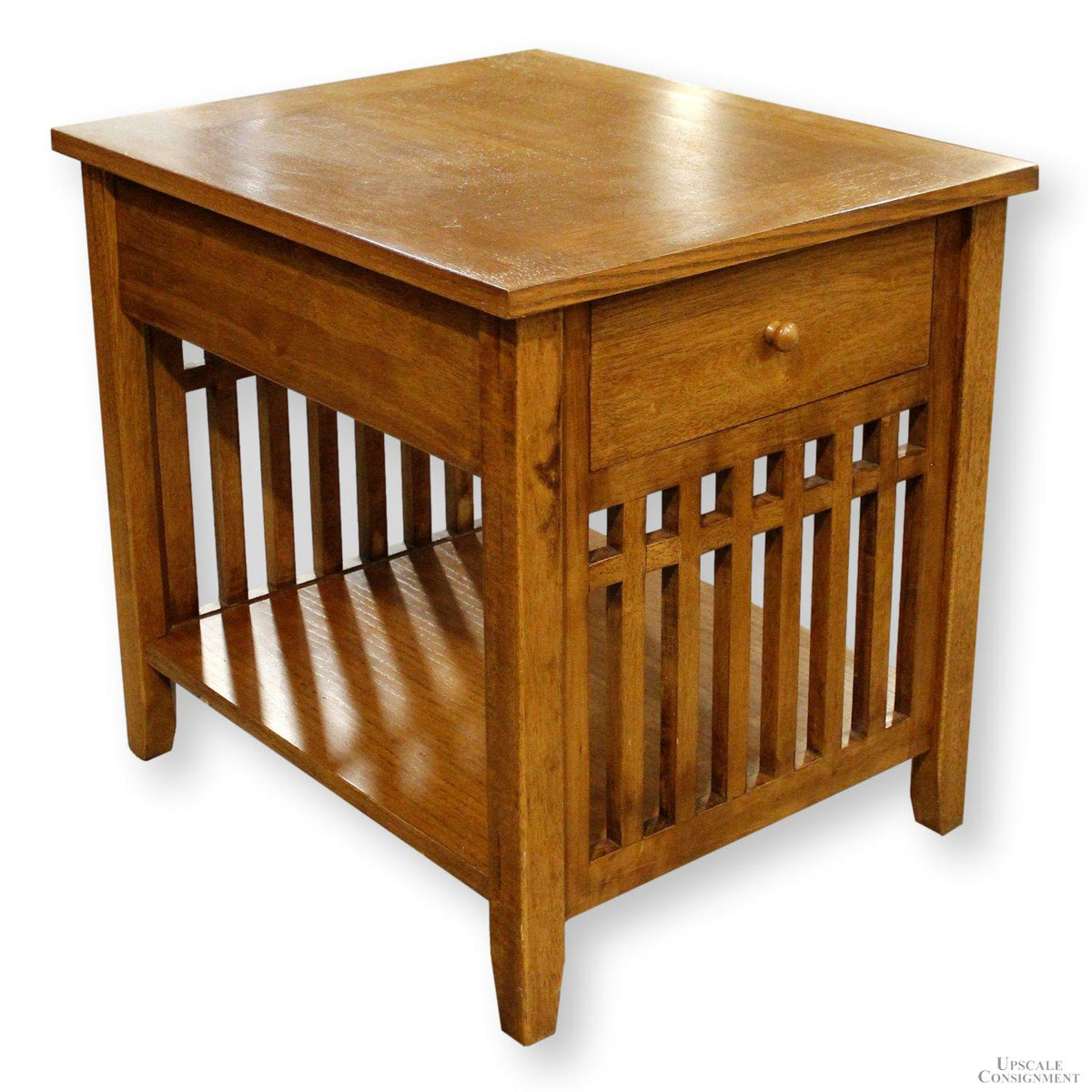 Mission Oak End Table w/Drawer