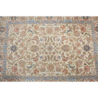 4' 4" x 6'  Ivory Floral Area Rug