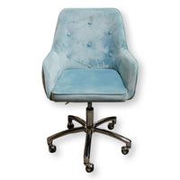 Turquoise & Chrome Task Chair