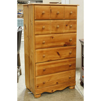 6 Drawer Pine Chest of Drawers