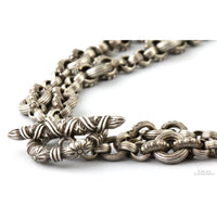 Stephen Dweck Multi-Strand Sterling Silver Necklace with Gray Pearls & Mixed Gemstones