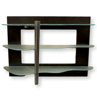 Contemporary Modern Console Table w/3 Glass Shelves