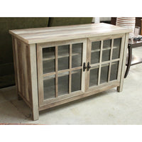 Whalen Furn. Beachwood Glass Door Cabinet