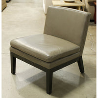 West Elm Leather Slipper Chair