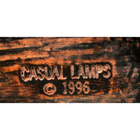 Wooden Angular Lamps w/Pyramid Shade