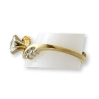 Vintage Crescent 14KP Gold Marquise Diamond Shadow Band | Estate Wedding Ring