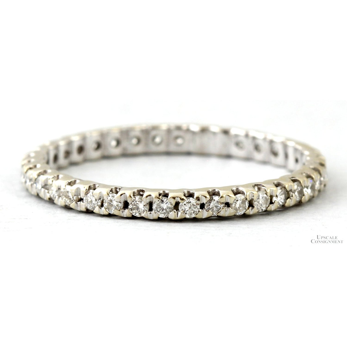 0.5ctw Diamond 14K White Gold Stacking, Eternity, Enhancer Band