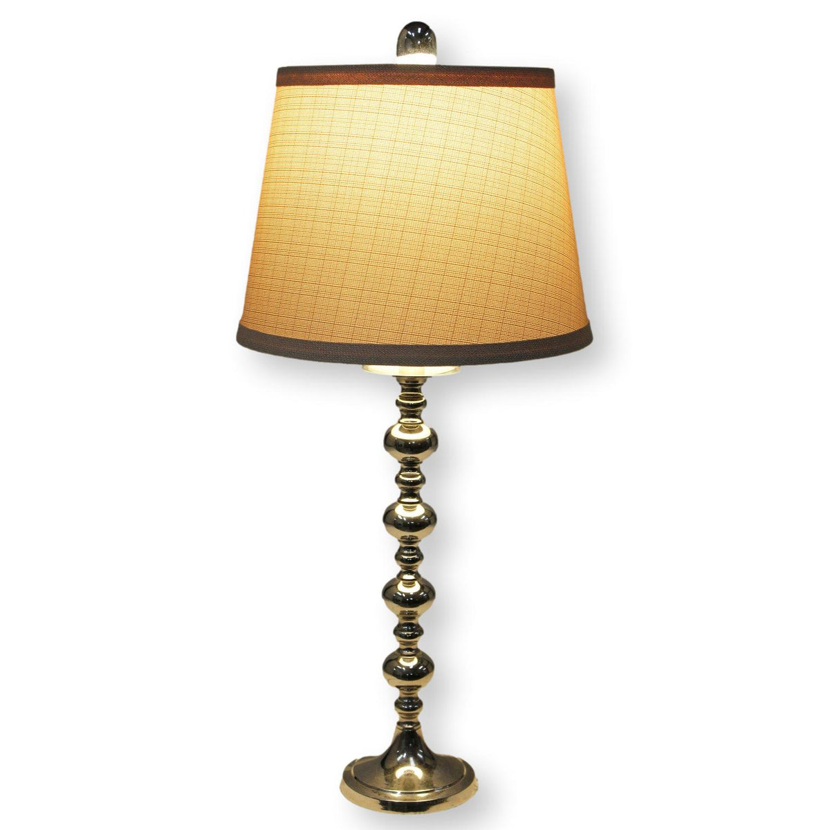 Stacked Chrome Ball Table Lamp