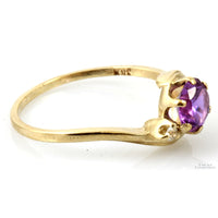 1.13ct Lab Created Sapphire White Sapphire 10K Gold Ring