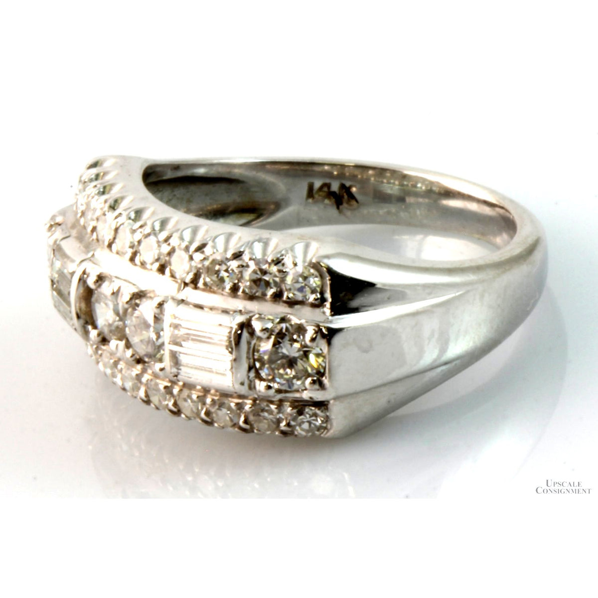 Vintage .80ctw Diamond 14K White Gold Ring - Refurbished